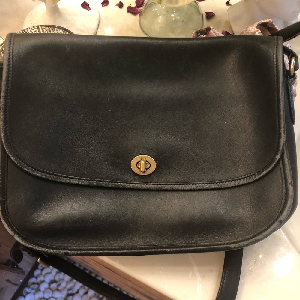 Coach Black Crossbody Bag with Gold Hardware